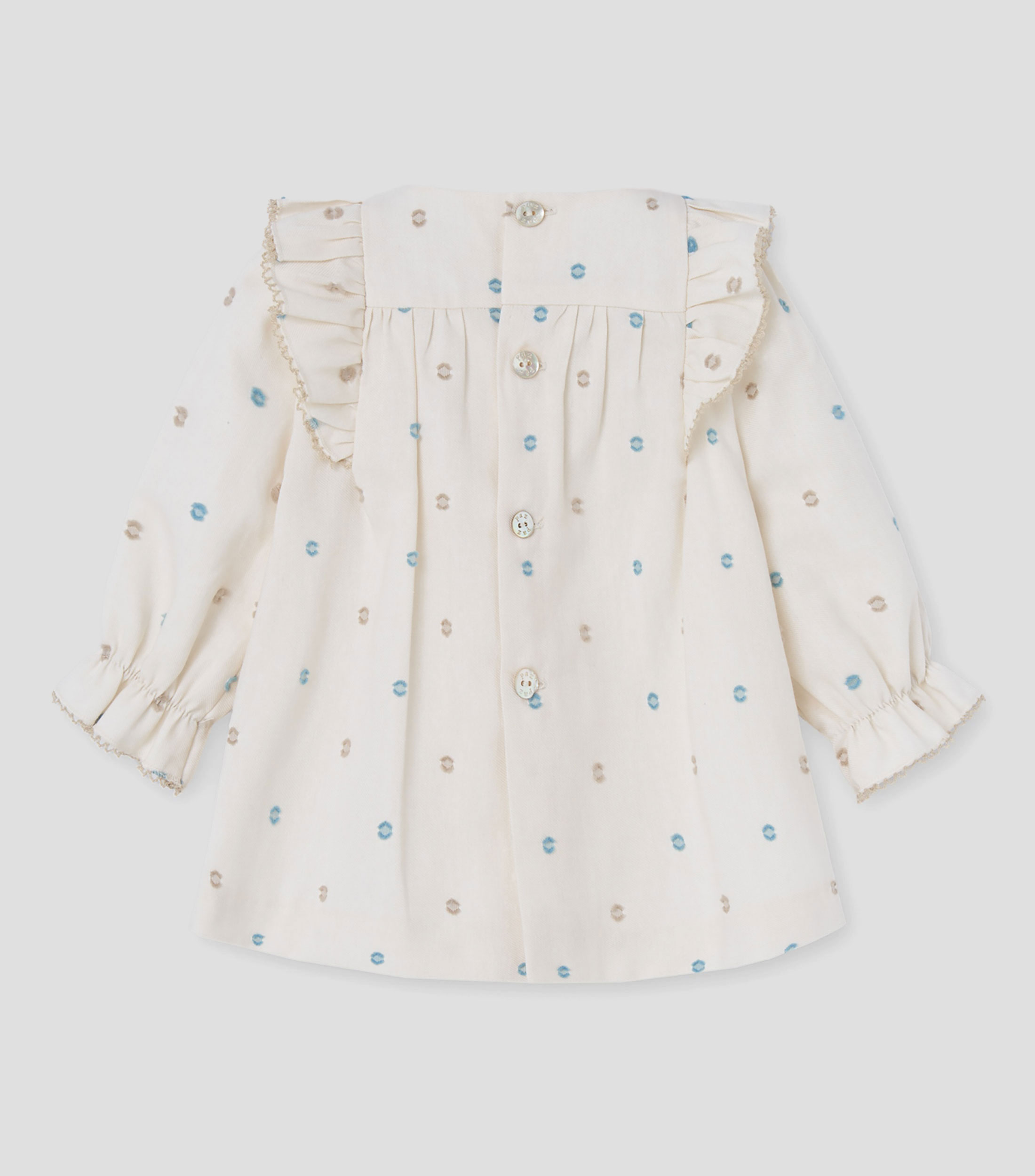 Vestido estampado de manga larga Bebé